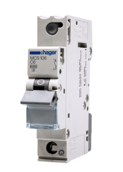 Hager MCS 106 LS-Schalter C6 / 6kA Sicherung Automat Leitungsschutzschalter 6A